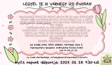 MIÓVI Várhegy Úti Tagóvodája nyílt napja