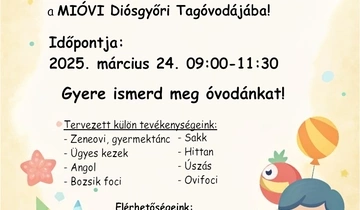OVI KUKKANTÓ a MIÓVI Diósgyőri Tagóvodájában