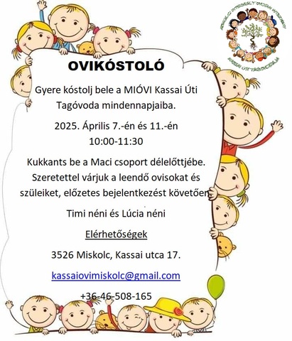 Ovikóstoló MIÓVI Kassai Úti Tagóvodájában
