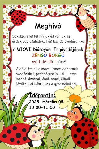 MIÓVI Diósgyőri Tagóvoda ZENGŐ BONGÓ nyílt délelőtt